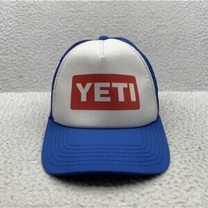 Yeti‎ Coolers Trucker Hat Mens Snapback OSFM Blue White Foam Front Mesh Back Dad